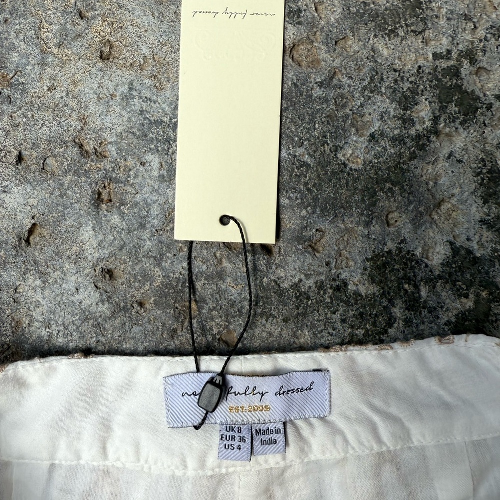 Never Fully Dressed Camel Borderie Olivia Trousers - Picture 3 of 7